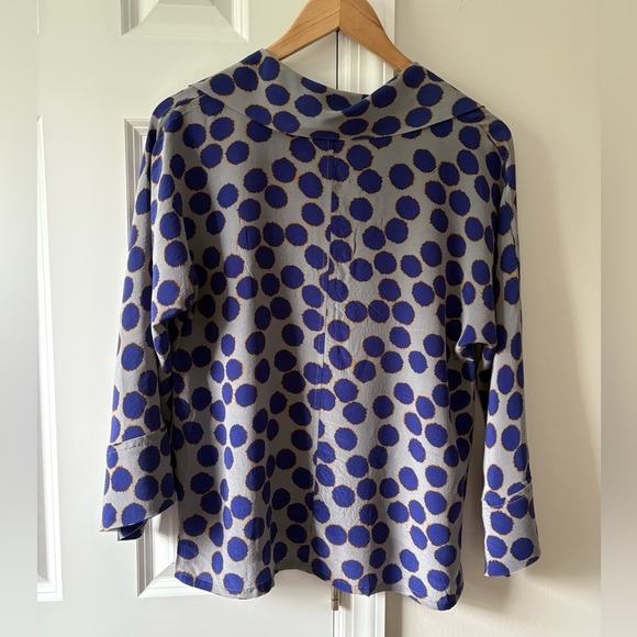Babette Polkadot Silk Button down Blouse - Picture 4 of 11